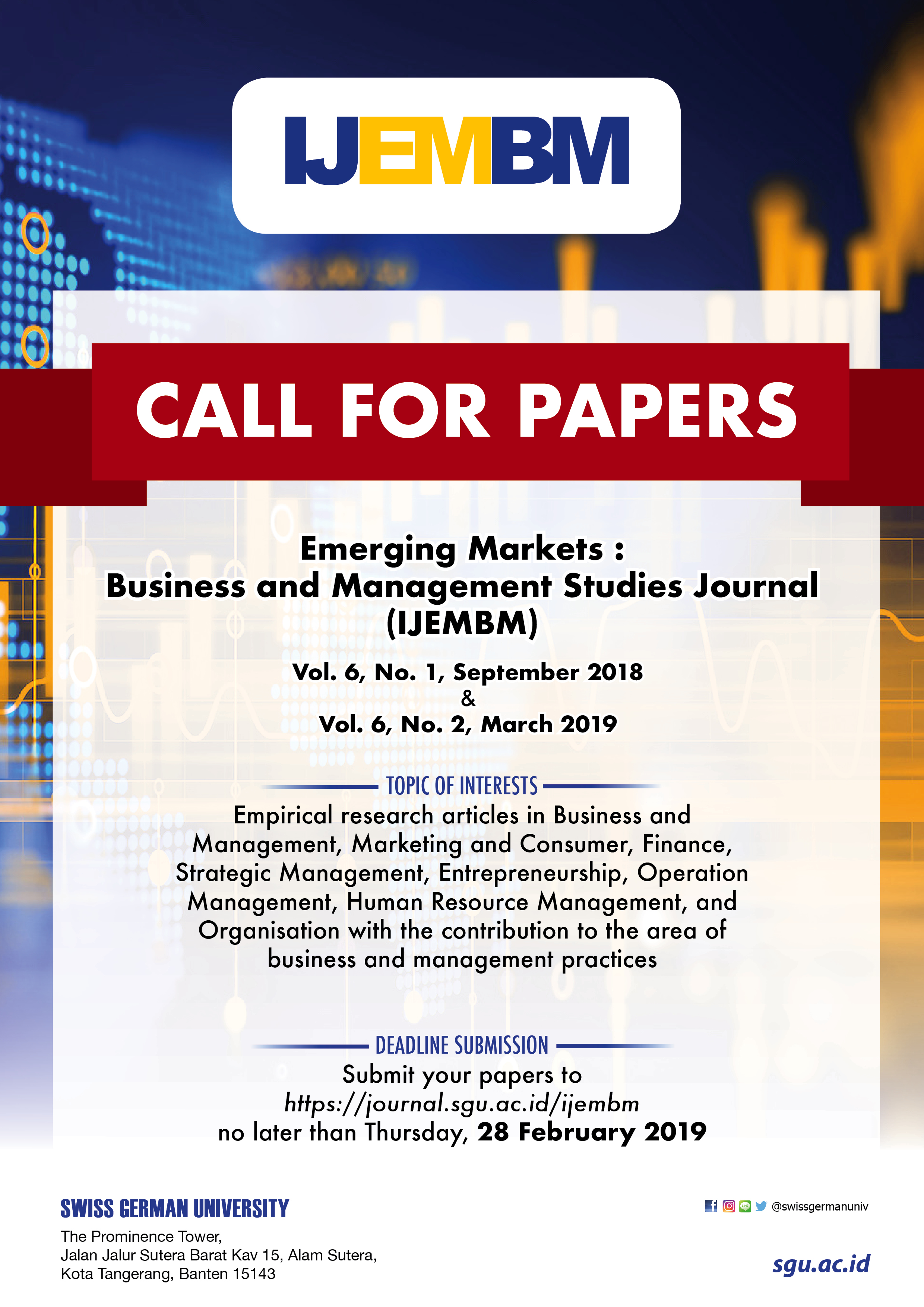 Announcements | Emerging Markets : Business And Management Studies Journal